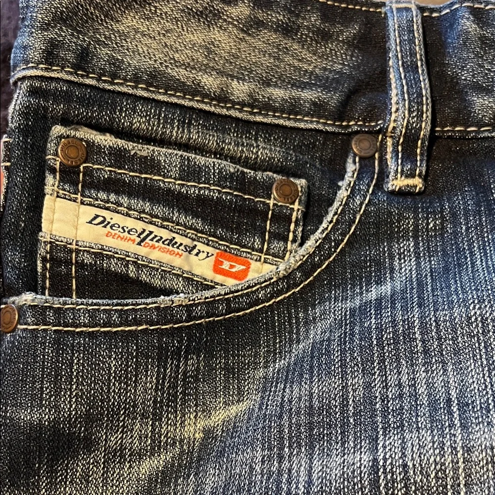 Y2k Diesel Dark Blue Denim Mini Skirt - Picture 6 of 7